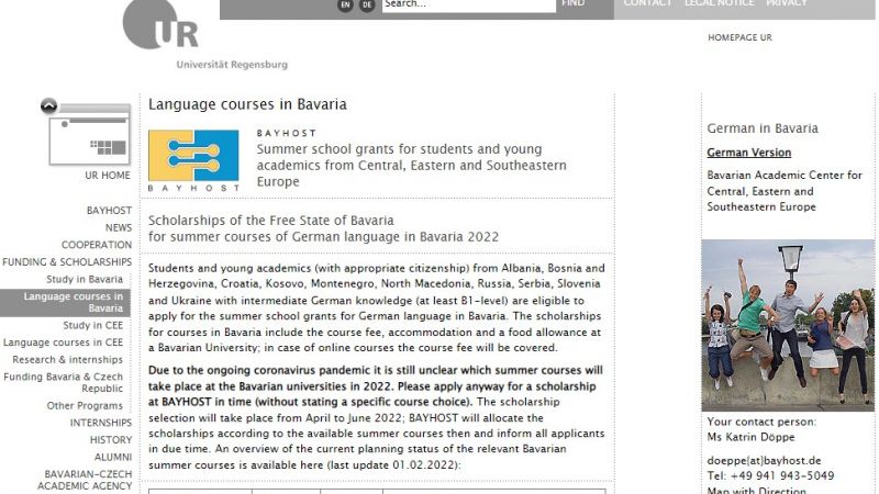 Stipendije za tečaje njemačkog jezika...